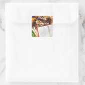 Sticker Carré Récolte d'action de grâces et la Bible (Sac)