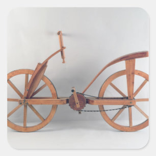 Sticker Carré Reconstruction du design de da Vinci