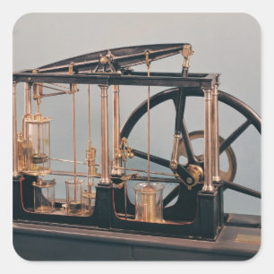 Sticker Carré Reconstruction du moteur à vapeur de James Watt