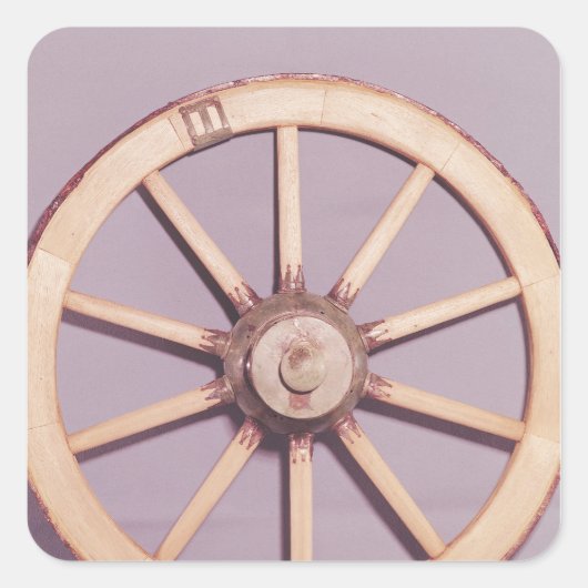 Sticker Carré Reconstruction d'une roue (Devant)