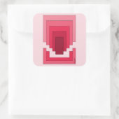 Sticker Carré Rectangle Abstrait en Rouge (Sac)