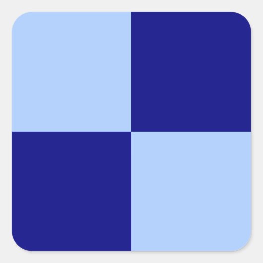 Sticker Carré Rectangles bleu clair et bleu foncé (Devant)
