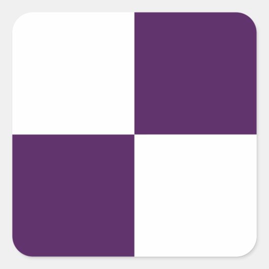 Sticker Carré Rectangles royales violettes et blanches (Devant)