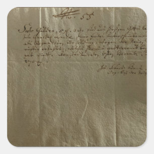 Sticker Carré Reçu de rémunération, 17 décembre 1704