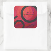 Sticker Carré Red 50 Dix Anniversaire (Sac)