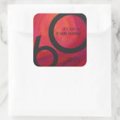 Sticker Carré Red 60 Dix Anniversaire (Sac)