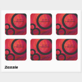 Sticker Carré Red 80 Dix Anniversaire (Feuille)