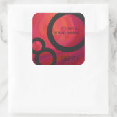 Sticker Carré Red 80 Dix Anniversaire (Sac)