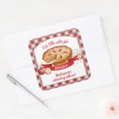 Sticker Carré Red En vichy Apple Cutie Pie Anniversaire (Enveloppe)