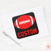 Sticker carré Red Football pour Team Party ou Game (Enveloppe)