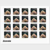 Sticker Carré Red Fox dormant (Feuille)