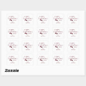 Sticker Carré Red Glitter Happy Valentine's Day Hearts (Feuille)