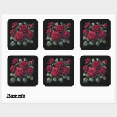Sticker Carré Red Gothic Roses (Feuille)