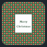 Sticker Carré Red Green Christmas Balls Joyeux Noël Festif<br><div class="desc">Des boules de Noël rouges et vertes ornent ces carrés de Noël festifs et ces autocollants ronds. Vous pouvez changer le libellé en Joyeux Jours fériés si vous le souhaitez.</div>