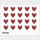 Sticker Carré Red Heart Best Nonnie Ever T-shirts et cadeaux (Feuille)