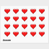 Sticker Carré Red Heart Love (Feuille)