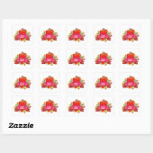 Sticker Carré Red Heart True Love (Feuille)