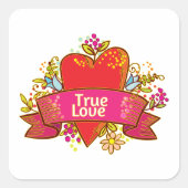 Sticker Carré Red Heart True Love (Devant)