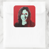 Sticker Carré Red Kamala Harris Pop Art (Sac)