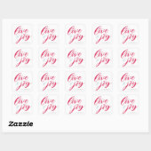 Sticker Carré Red Love and Joy Roundangles (Feuille)