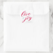 Sticker Carré Red Love and Joy Roundangles (Sac)