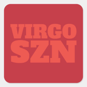Sticker Carré Red Orange OMG C'est Virgo SZN Cool
