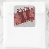 Sticker Carré Red Panda Fury (Sac)