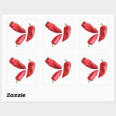 Sticker Carré Red pepper (homonymie) (Feuille)