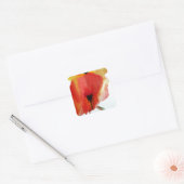 Sticker Carré Red Poppies aquarelle art floral moderne (Enveloppe)