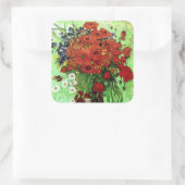 Sticker Carré Red Poppies & Daisies Van Gogh Art (Sac)