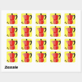 Sticker Carré Red Rainbow Espresso (Feuille)