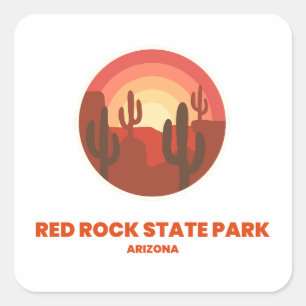 Sticker Carré Red Rock State Park - Arizona