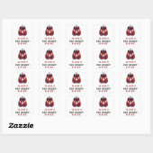 Sticker Carré Red Rumble First Knockout Boxing Anniversaire (Feuille)