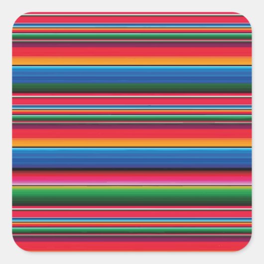 Sticker Carré Red Serape Saltillo couverture mexicaine tradition (Devant)
