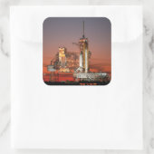 Sticker Carré Red Sky for Space Shuttle Atlantis Launch (Sac)