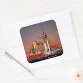 Sticker Carré Red Sky for Space Shuttle Atlantis Launch (Enveloppe)
