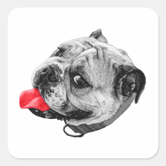 Sticker Carré Red Smile Mark (Devant)