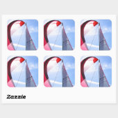 Sticker Carré Red Spinnaker (Feuille)
