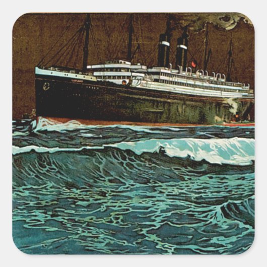 Sticker Carré Red Star Line ~ Antwerpen-New York (Devant)