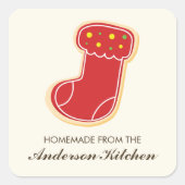 Sticker Carré Red Stocking Rainbow Sprinkles Cookie (Devant)