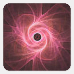 Sticker Carré Red Swirl