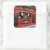 Sticker Carré Red Temple Bar pub à Dublin (Sac)