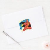Sticker Carré Red Tornado Cape Pose (Enveloppe)