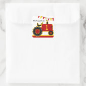 Sticker Carré Red Tractor 1er anniversaire (Sac)