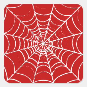 Sticker Carré Red Web