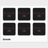 Sticker Carré Redrum (Feuille)