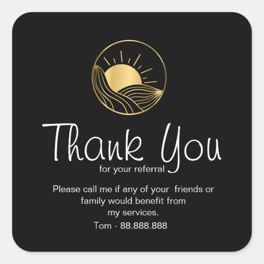 Sticker Carré Référence Merci immobilier Carré d'affaires Sti (Devant)