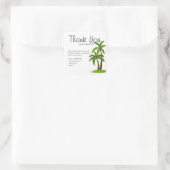 Sticker Carré Référence Merci immobilier palmiers d'affaires (Sac)