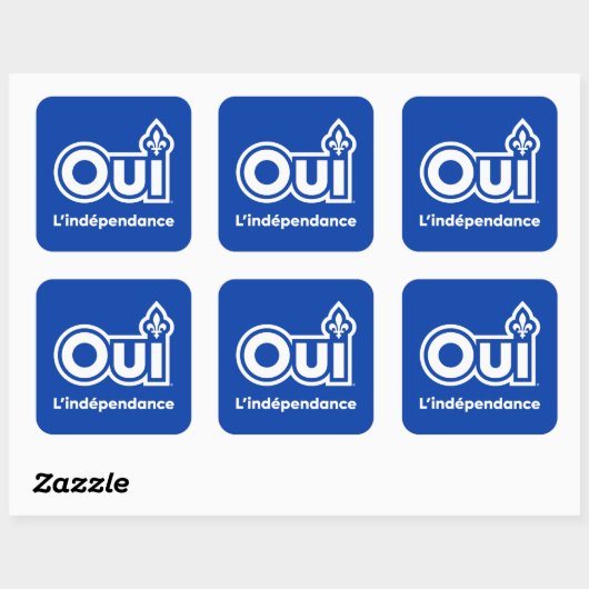 Sticker Carré Référendum OUI-Québec (Feuille)