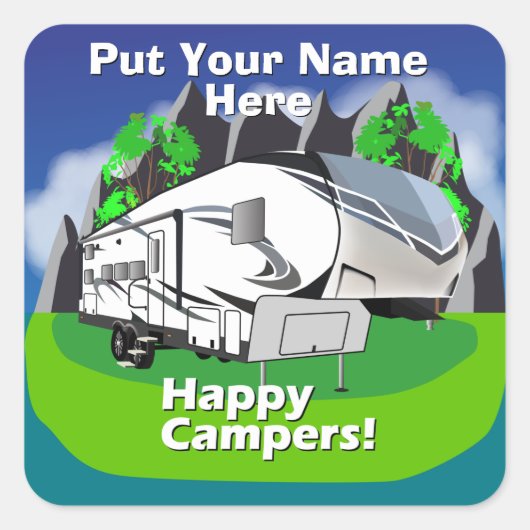 Sticker Carré Réflexion Grand Design 28bh Conception cinquième r (Devant)